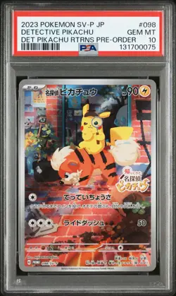 PSA 10 GM Pokemon Pikachu 098/SV-P Detective Pikachu Returns Promo Japanese - Image 1