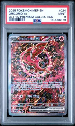 2025 POKEMON MEP EN-ME BLACK STAR PROMO 024 ORICORIO EX PSA 9 - Image 1