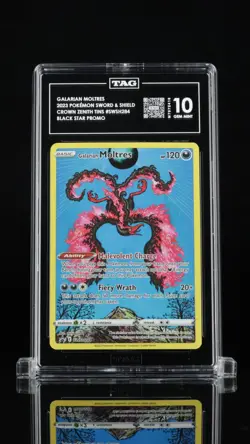 2023 Pokemon Galarian Moltres SWSH284 Black Star Promo – TAG Gem Mint 10 English - Image 1