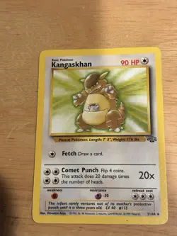 Pokemon TCG Kangaskhan Jungle 21/64 Rare Basic Holo 90 HP English 1999 - Image 1