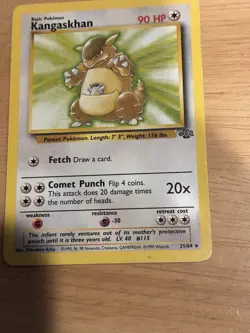 Pokemon TCG Kangaskhan Jungle 21/64 Rare Basic Holo 90 HP English 1999 - Image 3