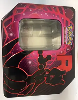 Empty Team Rocket Pokemon Tin Mewtwo - Image 1