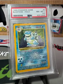 Pokemon Blastoise Base Set Unlimited Holo Rare #2 PSA 8.5 - Low Pop 💦 - Image 1