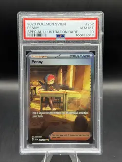 PSA 10 2023 Pokemon Svi En-Scarlet & Violet #252 Penny Special Illustration Rare - Image 1