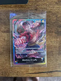ONE PIECE 2ND ANNIVERSARY TOURNAMENT MONKEY D LUFFY P-043 Sealed Promo Pack - Image 1