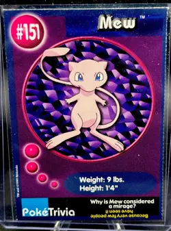 Mew #151 Pokemon TCG Burger King Promo PokeTrivia Trading Card Vintage HP - Image 1