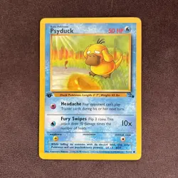 1st Edition Psyduck 53/62 Fossil Set Rare Vintage 1999 Pokemon Card - NM - Image 1