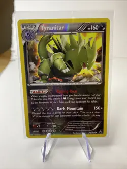 Tyranitar 56/124 NM Reverse Holo Foil Rare Pokemon Card. Free Tracked Shipping! - Image 1