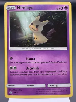 Mimikyu SM29 - Holo Rare - Sun & Moon Promo Pokemon Card Light Play - Image 1