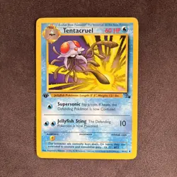 Pokemon Cards: Fossil 1st Edition Uncommon: Tentacruel 44/62 - Image 1