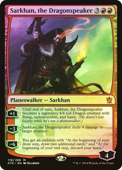 MTG FOIL Sarkhan, the Dragonspeaker - Khans of Tarkir #119 - Image 1
