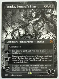 Vraska, Betrayal's Sting (Borderless) Phyrexia: All Will Be One Regular - Image 1