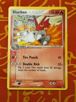 POKEMON TCG BLAZIKEN 15/109 NON-HOLO RARE LIGHT PLAY EX RUBY SAPPHIRE - Image 1