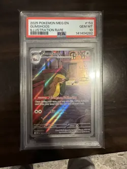 2025 POKEMON MEG EN-MEGA EVOLUTION ILLUSTRATION RARE #153 GUMSHOOS PSA 10 - Image 1