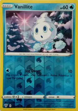 045/189 VANILLITE REVERSE HOLO DARKNESS ABLAZE POKEMON CARD - Image 1