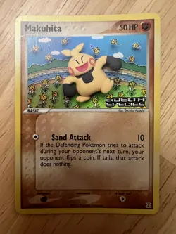 Pokemon Makuhita 75/113 EX Delta Species Reverse Holo Stamped LP - Image 1