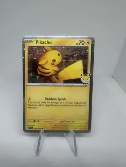 SWIRL Pikachu 51/162 Stamped 2026 Pokemon Day 30th Anniversary Promo TCG W/ Coin - Image 1