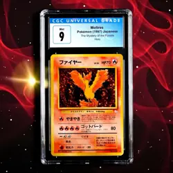✨ CGC 9 MINT ✨ 1997 POKEMON JPN FOSSIL #146 MOLTRES-HOLO 🌀 SWIRL 🌀 - Image 1