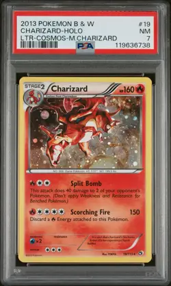 Charizard 19/113 Holo Cosmos Pokemon PSA 7 Black & White 2013 - Image 1