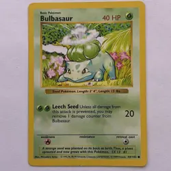 Pokemon TCG SHADOWLESS Bulbasaur Ivysaur Lot Base Set NM/LP - Image 3