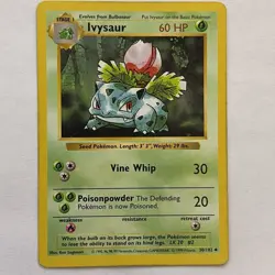 Pokemon TCG SHADOWLESS Bulbasaur Ivysaur Lot Base Set NM/LP - Image 5