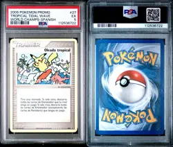 2005 POKEMON WORLD CHAMPIONSHIP PROMO 27 TROPICAL TIDAL WAVE SPANISH PSA 5 POP 6 - Image 3