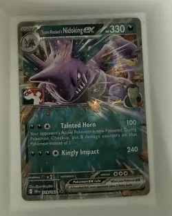 Pokemon TCG Team Rockets Nidoking EX Stamped Pokemon Play - Image 1