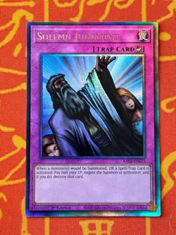 YUGIOH SOLEMN JUDGMENT ULTIMATE RARE NM RA02-EN075 - Image 1