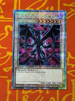 YUGIOH RED-EYES BLACK DRAGON QUARTER CENTURY SECRET RARE RA03-EN081 - Image 1