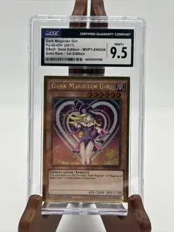 Yu-Gi-Oh! Dark Magician Girl MVP1-ENG56 1st Edition CGC 9.5 Gold Edition - Image 1