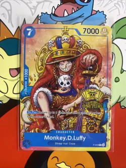 Bandai One Piece Card Game Monkey.D.Luffy P-043 2nd Anniversary Promo Card - Image 1