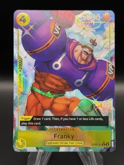 Franky OP07-107 Alt Art R Card Game 500 Years in the Future One Piece English NM - Image 1