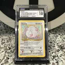 CGC 10 Chansey Holo 015/034 Trading Card Game Classic CLV Pokemon Card - Image 1