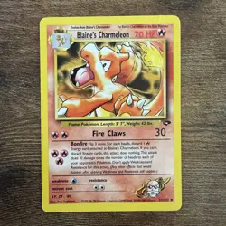 Blaine's Charmeleon 31/132 Unlimited Pokemon Card Gym Challenge - Damaged - Image 1