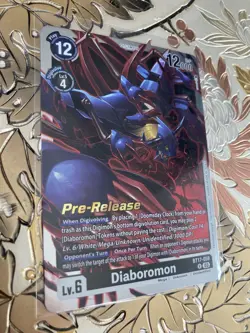 Digimon Card Game Pre-Release Foil Diaboromon BT17-059 Secret Crisis - Image 1