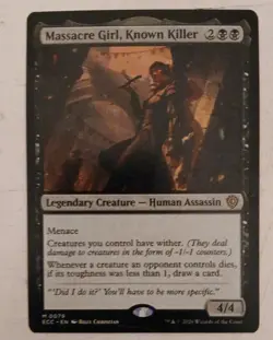 Massacre Girl, Known Killer 79 NM Lorwyn Eclipsed Commander MTG - Image 1