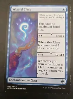 Wizard Class Adventures in the Forgotten Realms MTG Regular Lightly Played - Image 1