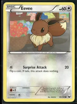 Pokemon - Eevee 83/108 Regular Dark Explorers LP - Image 1