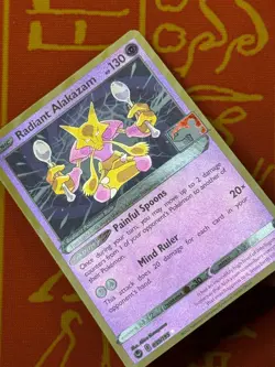 POKEMON TCG RADIANT ALAKAZAM PLAY PRIZE PACK PROMO STAMPED HOLO EXC 059/195 - Image 4