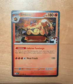 Pokemon Emboar 013/086 Prize Pack Series 8 Cosmo Holo Pack Fresh - NM - Image 1