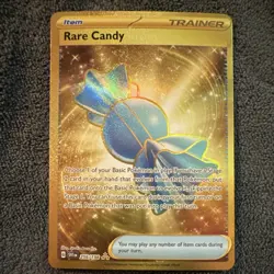 Rare Candy 256/198 Scarlet & Violet Gold Secret Rare Trainer Holo Pokemon TCG NM - Image 1