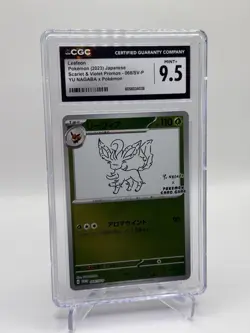 CGC 9.5 Pokemon Leafeon 068/SV-P Yu Nagaba Reverse Holo Japanese Promo - Image 2