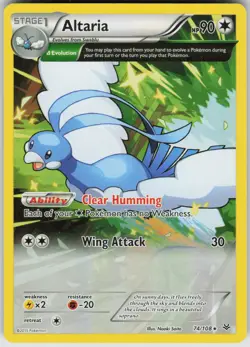 Pokemon Altaria (74 Delta) 74/108 XY - Roaring Skies Rare NM - Image 1