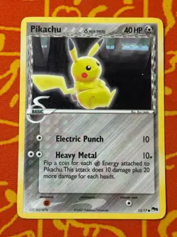 POKEMON TCG PIKACHU 13/17 NON HOLO COMMON HEAVY PLAY POP SERIES 5 - Image 1
