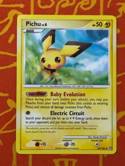 POKEMON TCG PICHU 45/100 NON HOLO UNCOMMON EXCELLENT STORMFRONT - Image 1