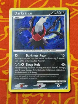 POKEMON TCG DARKRAI 4/106 HOLO RARE HEAVY PLAY GREAT ENCOUNTERS - Image 1