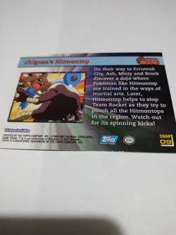 Mint/Nm Chigusa's Hitmontop #SNAP 09 2001 Glossy Johto Screen - Image 2