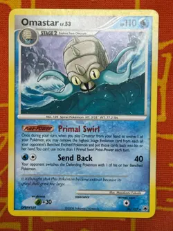 POKEMON TCG OMASTAR 26/100 NON HOLO RARE LIGHT PLAY MAJESTIC DAWN - Image 1
