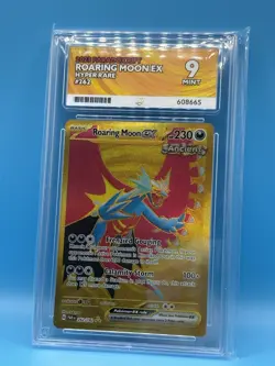 ACE 9 Roaring Moon EX 262/182 Hyper Rare Gold 2023 Paradox Rift Pokemon (NOT PSA - Image 1