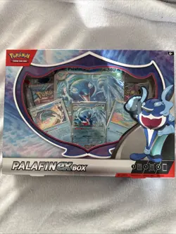 Pokemon TCG Palafin ex Box w 4 Booster Packs And 3 Promos Factory Sealed NEW - Image 1